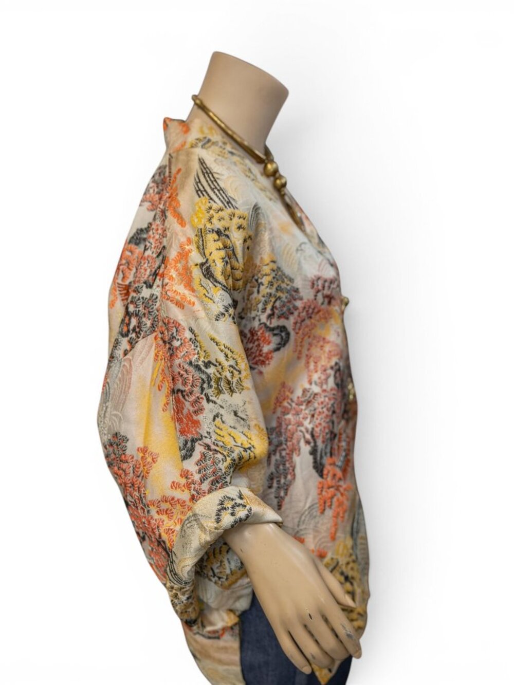 Vintage Silk Brocade Haori Jacket * Modern L–XL - Picture 7 of 11